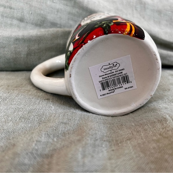 Mudpie Here Comes Santa Claus Tartan Mug set - Picture 9 of 9